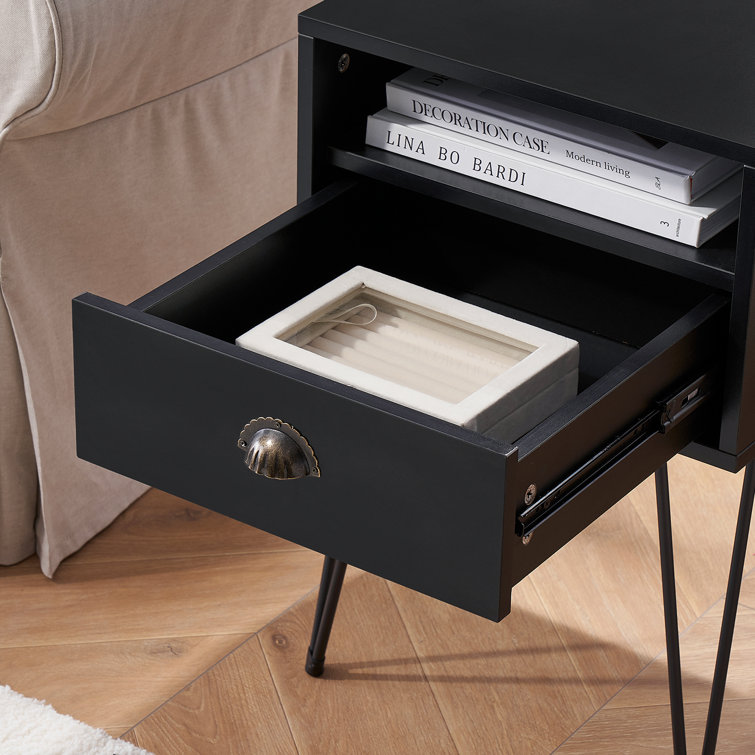 Borough Wharf NS Iron Bedside Table & Reviews Wayfair.co.uk